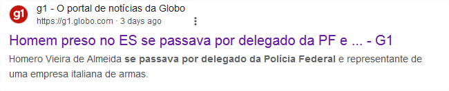 Golpista que se passava por delegado da Polícia Federal é preso no ES