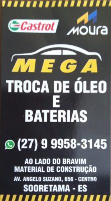 MEGA TROCA DE ÓLEO E BATERIAS