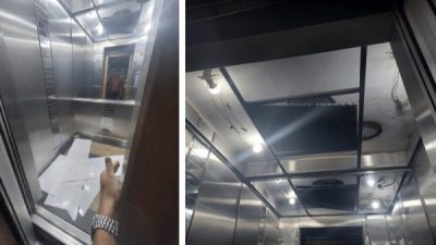 Elevador dispara e bate no teto do 10º andar com aluno da Fames dentro