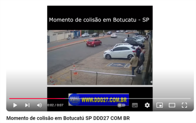 Momento de colisão em Botucatú – SP