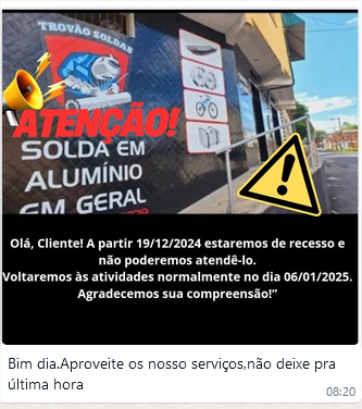 Aviso recesso – TROVÃO SOLDAS